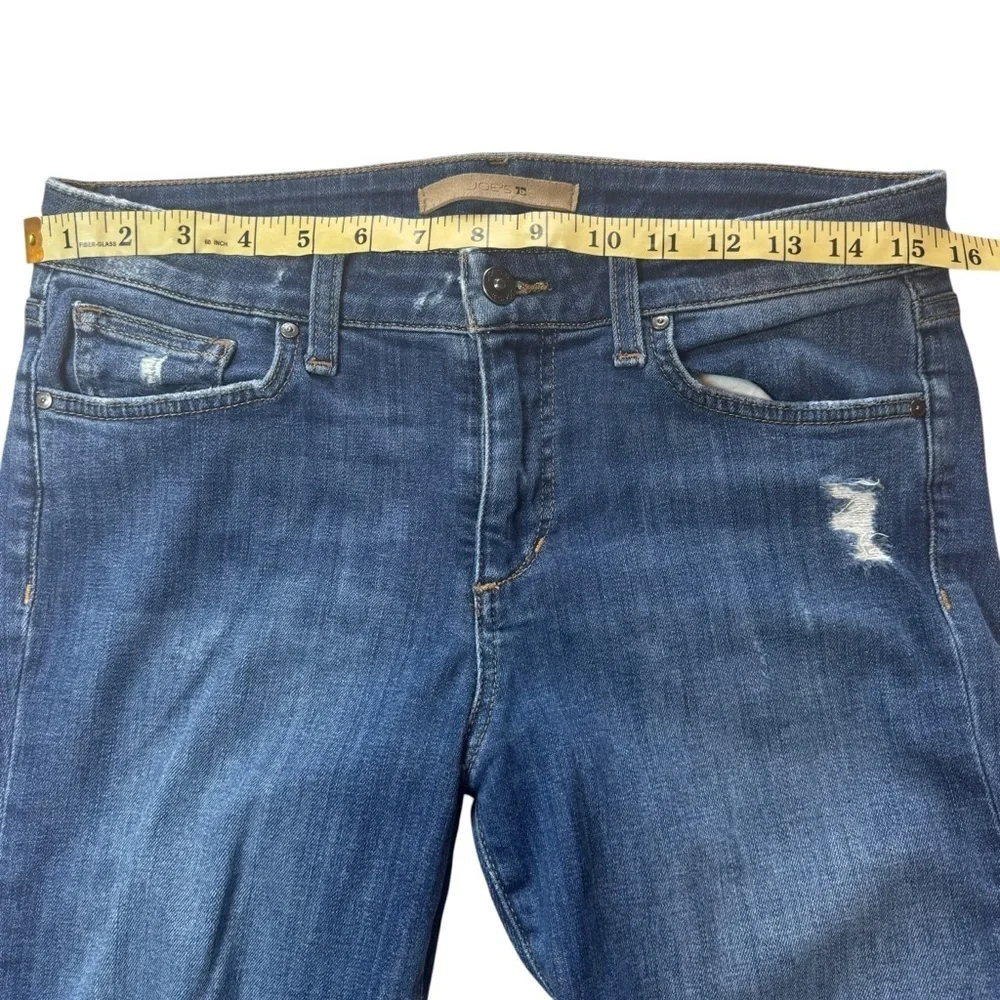Joe's Jeans Dark Blue Distressed Skinny Jeans Size 29